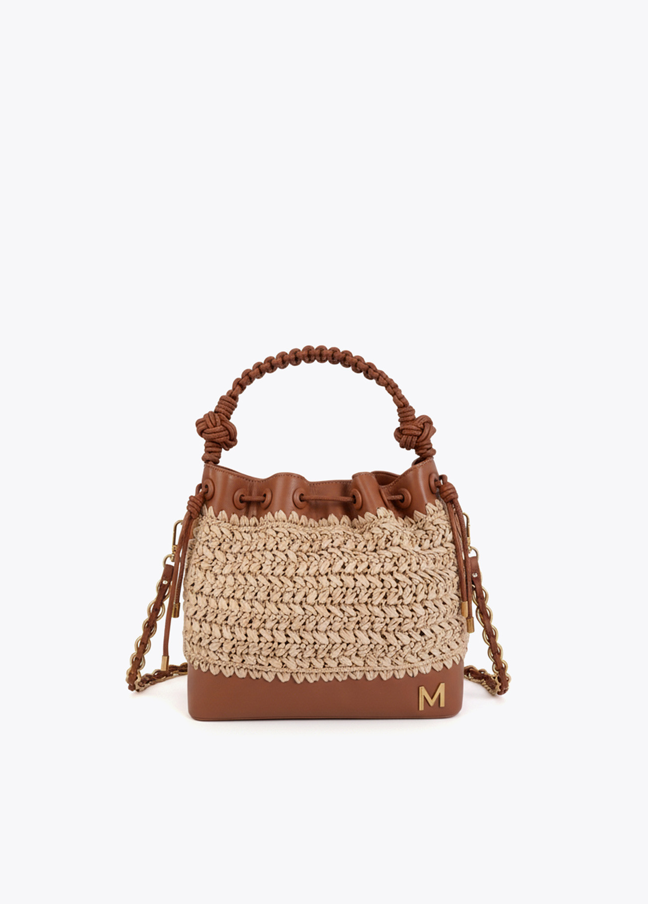 LOLA CASADEMUNT MS2604012 Judas combinada rafia y efecto piel MARRON