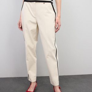 LOLA CASADEMUNT LS2614050 Pantalon scuba cintas laterales CRUDO