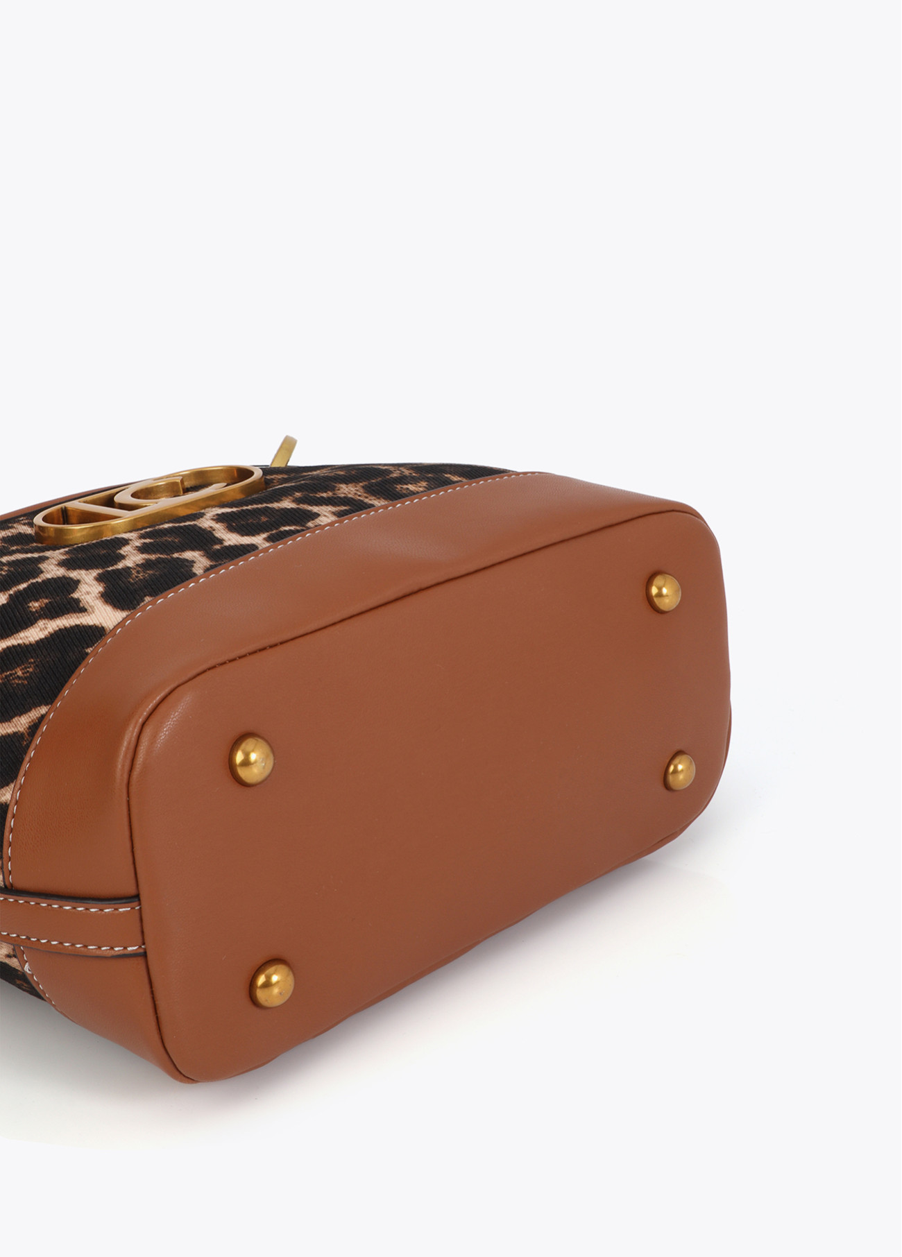 LOLA CASADEMUNT LS2604032 Mini capazo leopardo y efecto piel MARRON-MARRON - Imagen 5