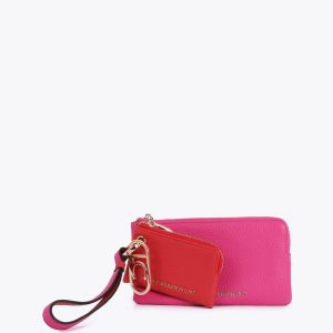 LOLA CASADEMUNT LS2612020 Monedero doble con colgante LC ROSA-ROJO