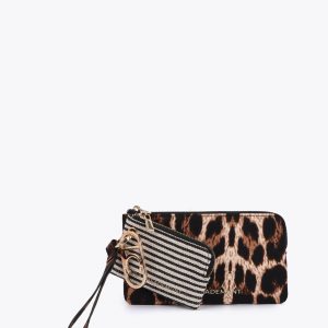 LOLA CASADEMUNT LS2612026 Monedero doble con colgante LC Tejido CRUDO-MARRON