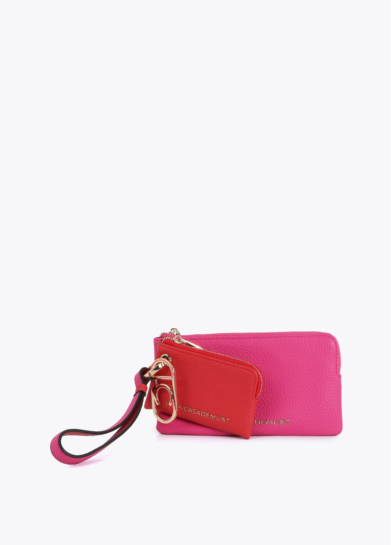 LOLA CASADEMUNT LS2612020 Monedero doble con colgante LC ROSA-ROJO