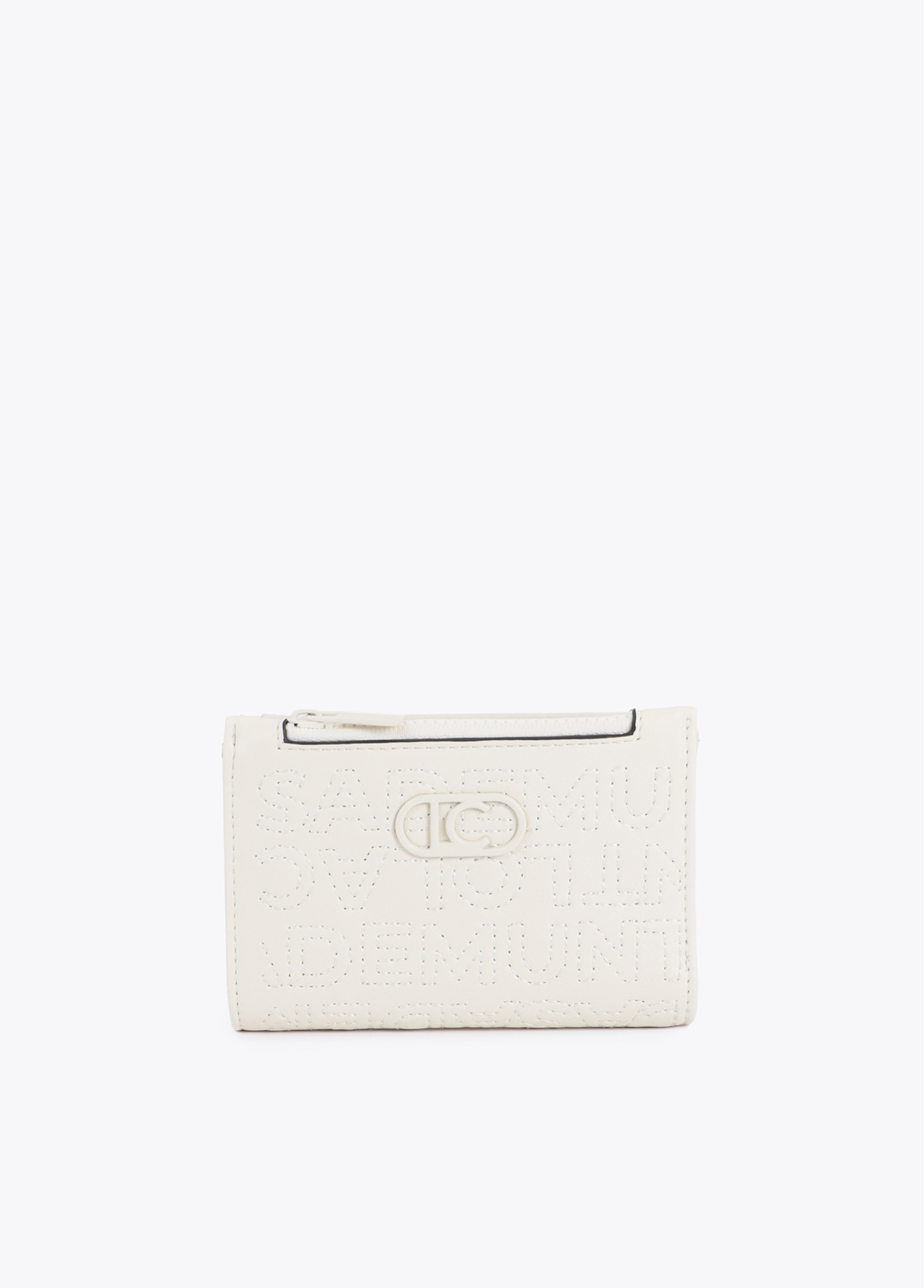 LOLA CASADEMUNT LS2612005 Monedero pespuntes logo CRUDO