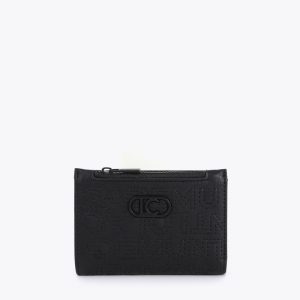 LOLA CASADEMUNT LS2612005 Monedero pespuntes logo NEGRO