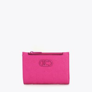 LOLA CASADEMUNT LS2612005 Monedero pespuntes logo FUCSIA