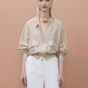 LOLA CASADEMUNT MS2602022 Chaqueta manga ranglán bolsillos PIEDRA