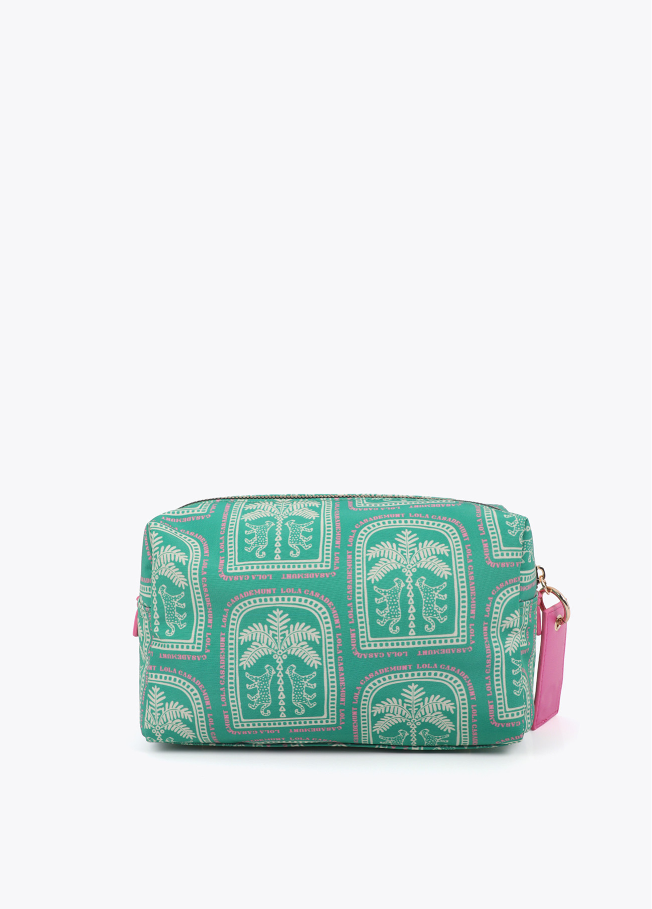 LOLA CASADEMUNT LS2612002 Neceser de nylon estampado multicolor VERDE-MULTICOLOR - Imagen 2
