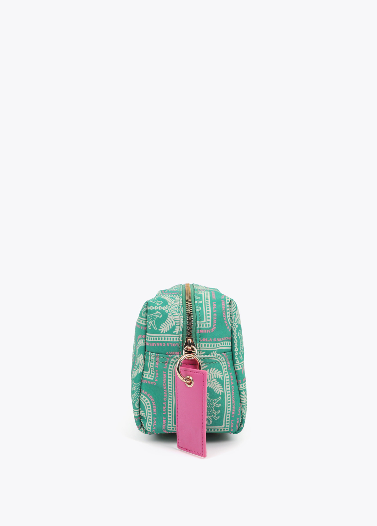 LOLA CASADEMUNT LS2612002 Neceser de nylon estampado multicolor VERDE-MULTICOLOR - Imagen 4