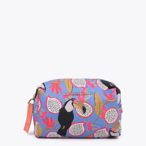 LOLA CASADEMUNT LS2612002 Neceser de nylon estampado multicolor AZUL-MULTICOLOR