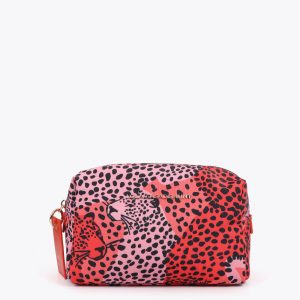 LOLA CASADEMUNT LS2612002 Neceser de nylon estampado multicolor ROJO-MULTICOLOR