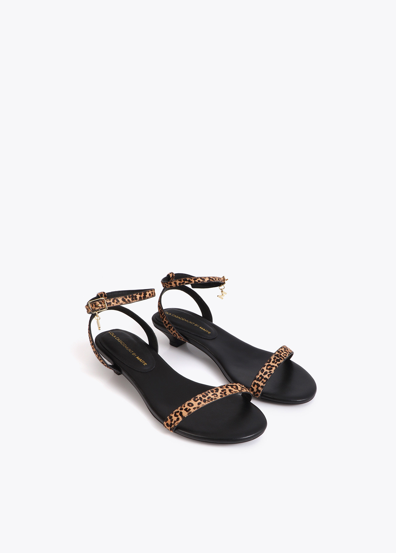 LOLA CASADEMUNT MS2605007 Sandalia de tacón con tiras NEGRO-MARRON - Imagen 4