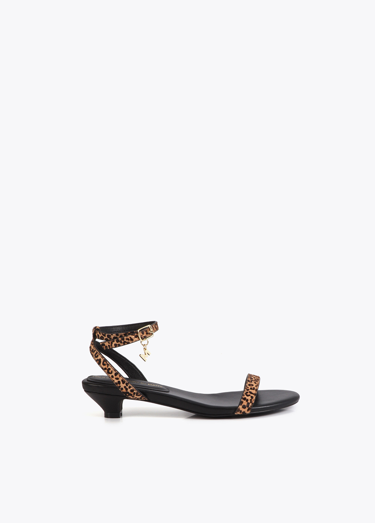 LOLA CASADEMUNT MS2605007 Sandalia de tacón con tiras NEGRO-MARRON