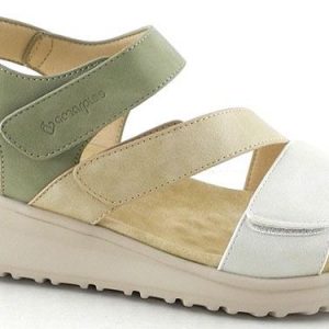 AMARPIES ABZ30157 SANDALIA CONFORT TRES VELCROS Kaki