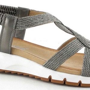 AMARPIES ABZ30145 SANDALIA CONFORT TRENZADO ELASTICO TALON PLOMO