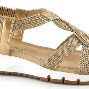 AMARPIES ABZ30145 SANDALIA CONFORT TRENZADO ELASTICO TALON BRONCE