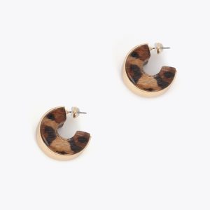 LOLA CASADEMUNT LS2603018	Aros combinados metal y animal print	Metal-multicolor