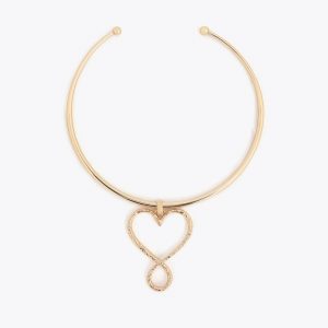 LOLA CASADEMUNT LS2603085 Choker corazón infinito textura martillado Dorado