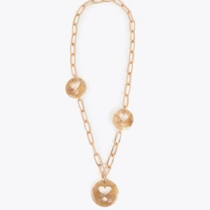 LOLA CASADEMUNT LS2603027 Collar largo acrílicos con medallones Marron-crudo