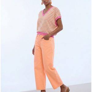 LOLA CASADEMUNT LS2614019 Pantalón carrot fluor NARANJA