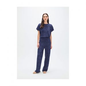 LOLA CASADEMUNT LS2614051 Pantalon tricot jaquard LC NAVY