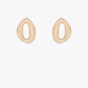 LOLA CASADEMUNT LS2603032 Pendiente eslabón metálico en relieve Dorado