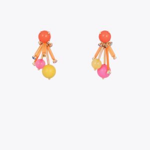 LOLA CASADEMUNT LS2603054 Pendientes acrílicos multicolor Naranja-multicolor