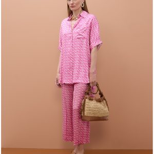 LOLA CASADEMUNT MS2614001 Culotte satinado logo M ROSA-CRUDO
