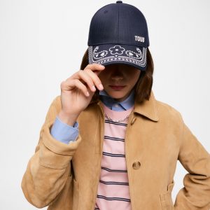 TOUS 2002439233 Gorra azul marino bordado TOUS Motifs Paisley