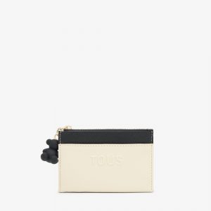 TOUS 2002361551 Monedero tarjetero negro Audree Saffiano