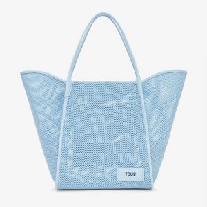 TOUS 2002438433 Capazo grande azul cielo TOUS Tulip Mesh