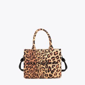 LOLA CASADEMUNT LS2604017 Mini shopper tejido leopardo