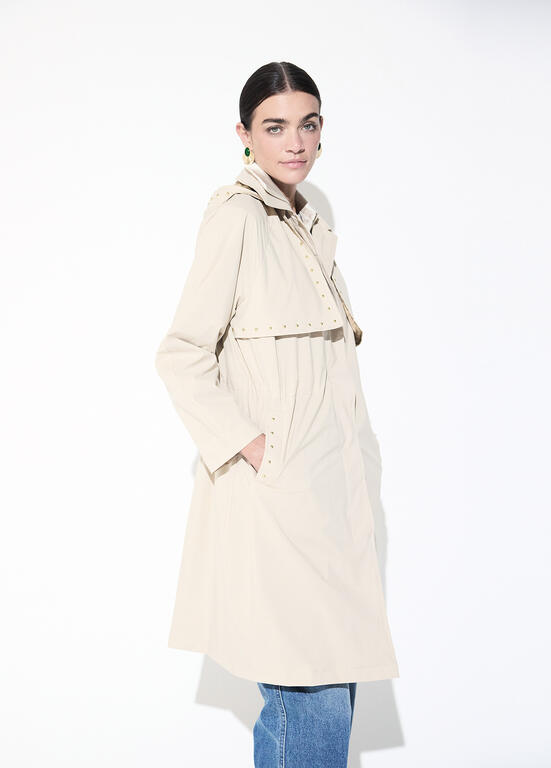 LOLA CASADEMUNT LF2601005 Trench con detalle tachas PIEDRA - Imagen 2