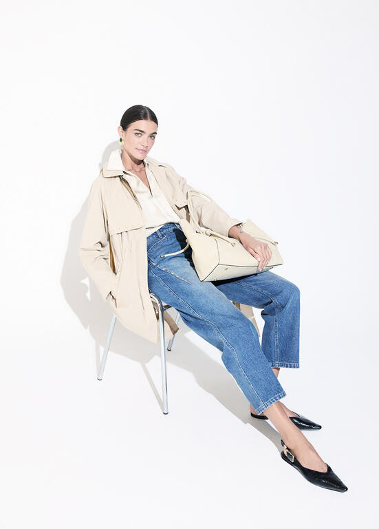 LOLA CASADEMUNT LF2601005 Trench con detalle tachas PIEDRA - Imagen 7