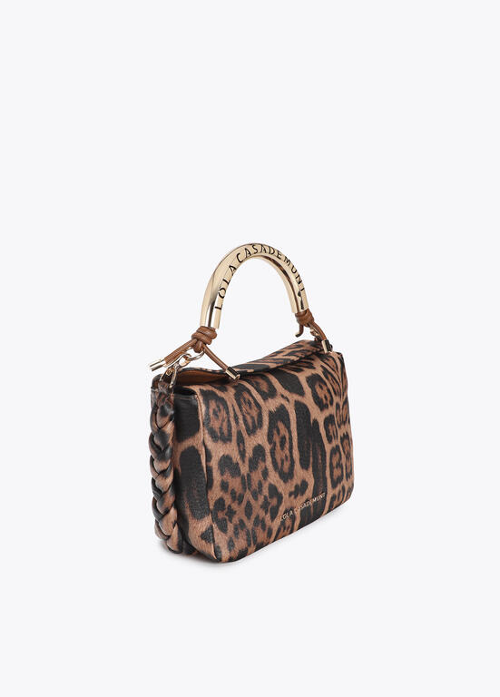 LOLA CASADEMUNT LF2604001 Bandolera 1981 mediana efecto piel CRUDO-NEGRO U - Imagen 2