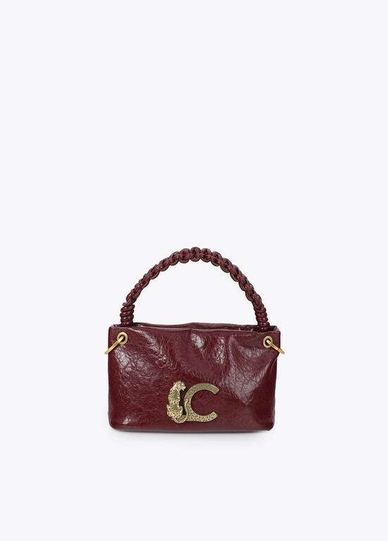 LOLA CASADEMUNT LF2604028 Bandolera pequeña con detalle de asa trenzada BURDEOS U