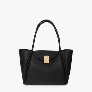 LOLA CASADEMUNT LF2604031 Shopper efecto piel detalle cierre metálico NEGRO U