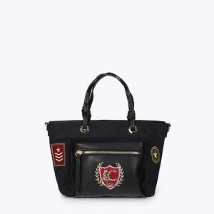 LOLA CASADEMUNT LF2604078 Bandolera nylon con parches NEGRO U