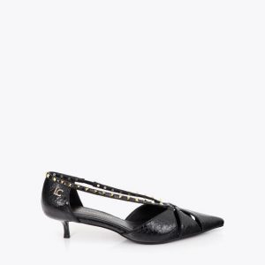 LOLA CASADEMUNT LF2605021 Stiletto semi abierto con ribete de tachas cuadrad