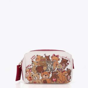 LOLA CASADEMUNT LF2612022 Neceser estampado personalizado osos CRUDO-MULTICOLOR U