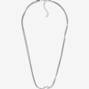 TIFFOSI 10064724 Collar de plata minimalista