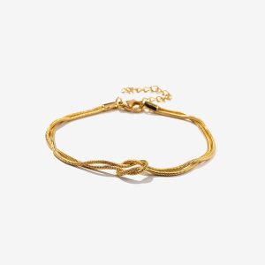 TIFFOSI 10064735 Pulsera Dorada Minimalista