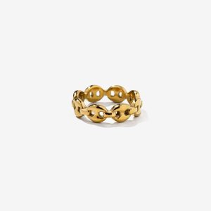 TIFFOSI 10064739 Anillo Moonlit Eslabones Dorado