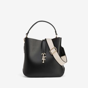 TIFFOSI 10067632 Bolso negro con asa ancha