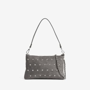 TIFFOSI 10067228 Bolso bandolera gris estrellas