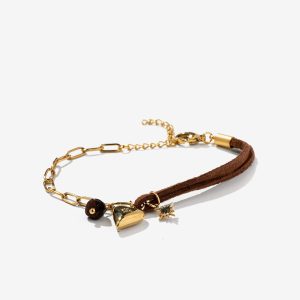 TIFFOSI 10068305 Pulsera Lilas Cadena Dorada