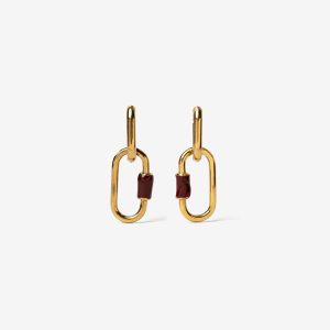 TIFFOSI 10068218 Pendientes Largos Amor Dorado