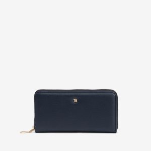 TIFFOSI 10063279 Monedero grande efecto piel Azul Marino