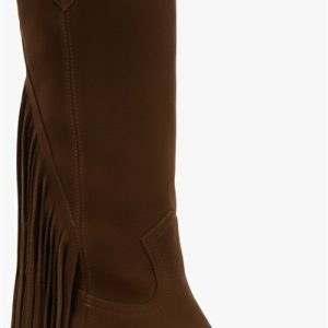PITILLOS 30520 MARRON Bota Alta con Flecos en Serraje