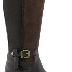 AMARPIES AJC31183 BOTA ALTA TACON MEDIO COMBI ELASTICO MARRON