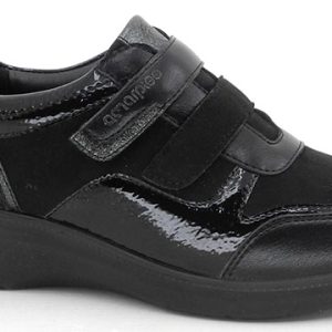 AMARPIES AMD31034 ZAPATO CONFORT DOBLE VELCRO NEGRO